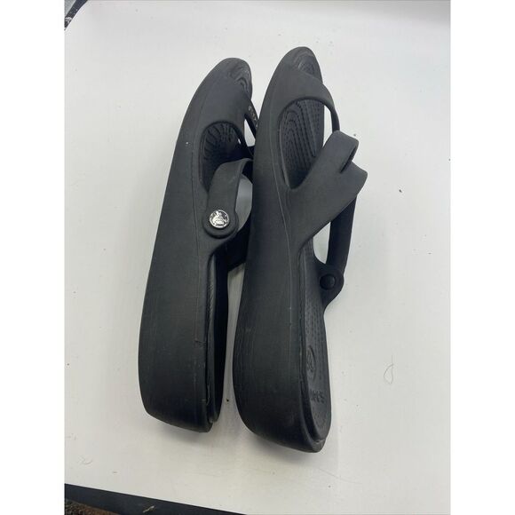 Crocs Women’s Sandals Size 10 Black - Picture 5 of 7